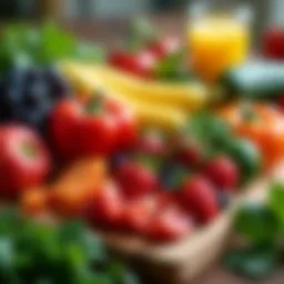 A vibrant assortment of fruits and vegetables showcasing their nutrient density