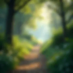 A serene landscape depicting tranquility in nature