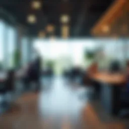 A serene office space reflecting a positive company culture