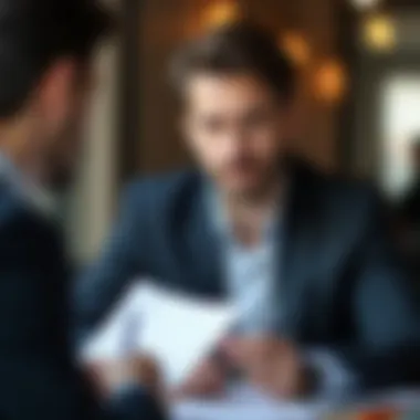 A thoughtful candidate reviewing notes before an interview.