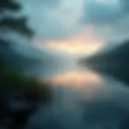 A serene landscape representing tranquility and rest