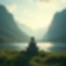 Meditative landscape evoking tranquility and focus