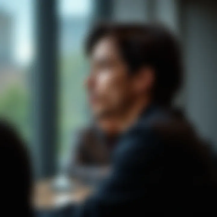 A calm and focused individual reflecting on their interview experience.
