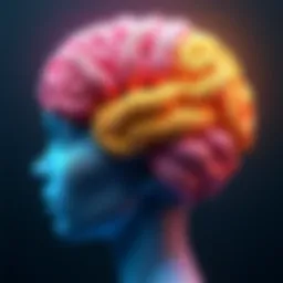 An abstract representation of emotional intelligence with vibrant colors symbolizing diverse emotions.