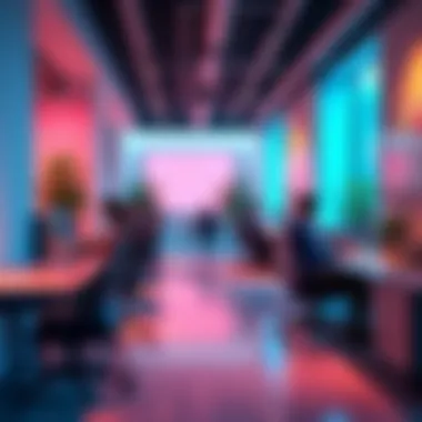 A vibrant office space representing positive company culture